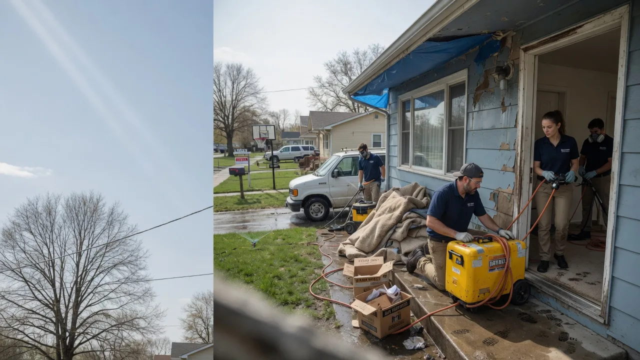 Basement Flood Cleanup in La Harpe, KS near me